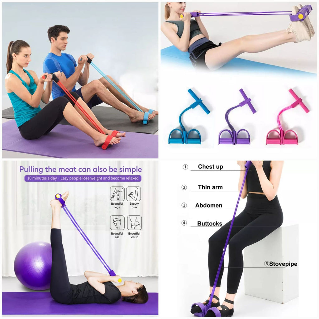 💪 4-Tube Abdominal Exerciser | Resistance Fitness Tool