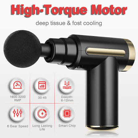 4 in 1 Rechargable Gun Body Massager with Free Gift 🎁 |6 Speed Control|