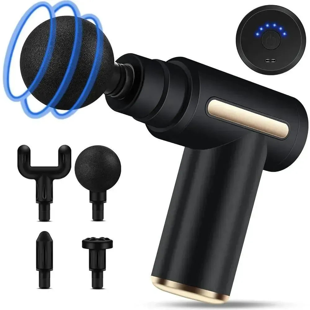 4 in 1 Rechargable Gun Body Massager with Free Gift 🎁 |6 Speed Control|