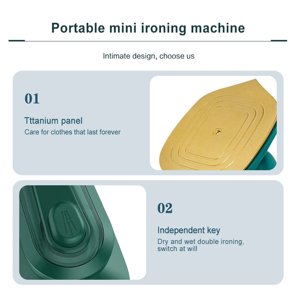 Mini Portable Electric Steam Iron | 1 Months Warranty & Allow to Open Parcel 📦