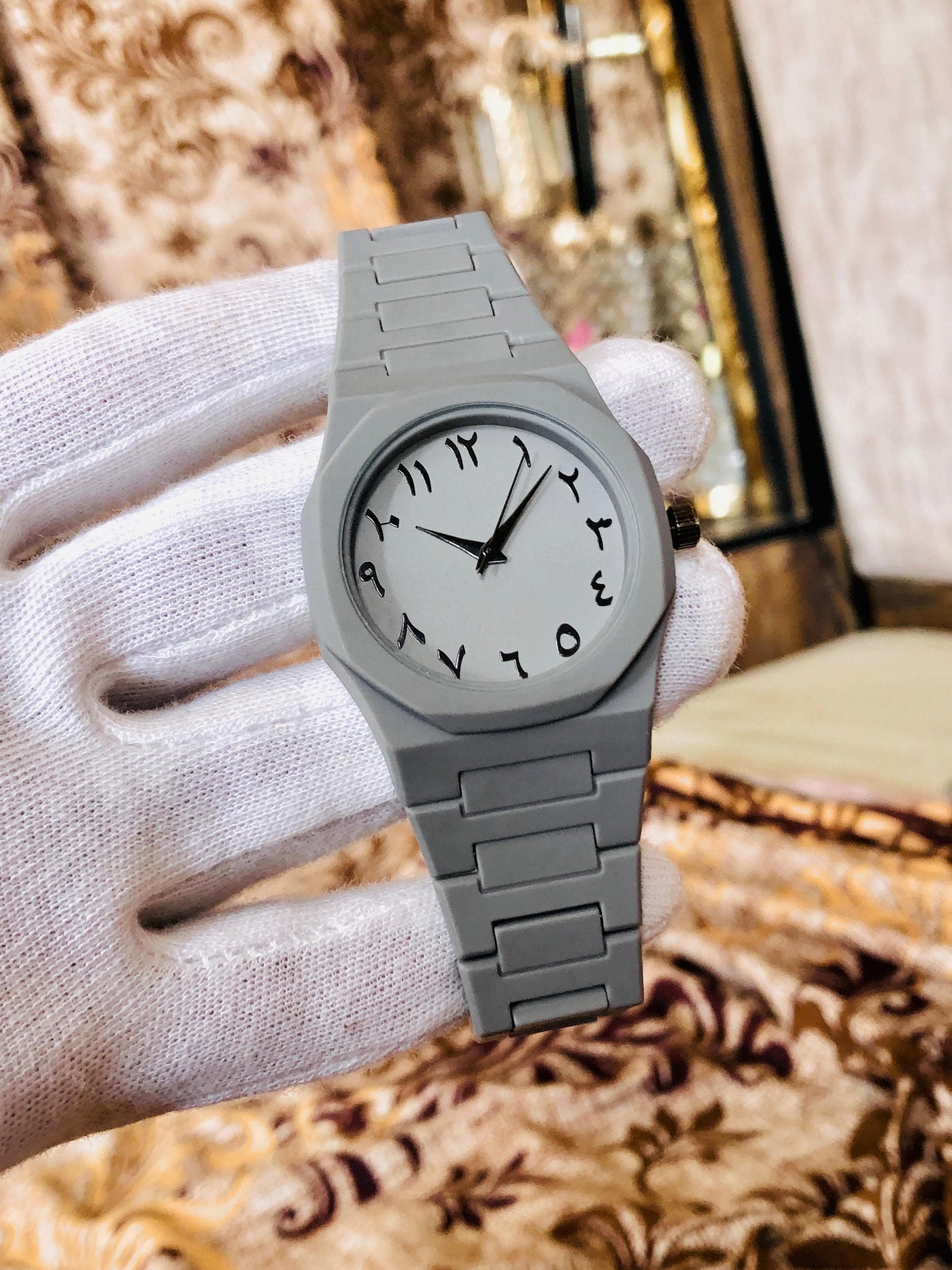 Grey Arabic Aura Watch